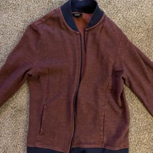 Alfani Zip Up-Burnt Orange-Medium